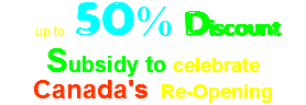 &nbsp;up to 50% Discount  Subsidy to celebrate Canada's Re-Opening 